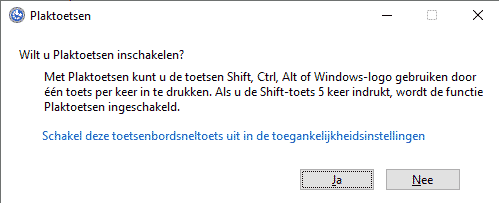 Plaktoetsen inschakelen