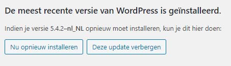 Laatste versie WordPress